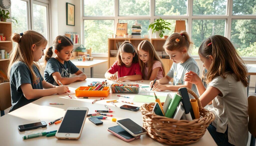 Students distracted by phones Smartphones & Student Learning: Create Phone-Free Classrooms